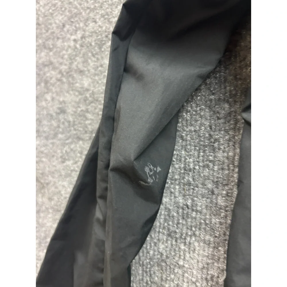 Nike Windbreaker Jacket Kids XS White Black Orange Packable Hooded Zip Up